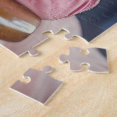 Ausdruck der Liebe Kuss zeitloser Gnade in Rosa Puzzle (Seite)