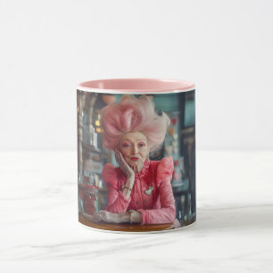 Ausdruck der Liebe Kuss zeitloser Gnade in Rosa Tasse