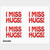 Ausdruck der menschlichen Wärme (ich vermisse Schl Rechteckiger Aufkleber (Blatt)