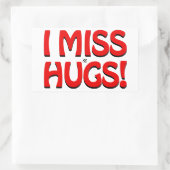 Ausdruck der menschlichen Wärme (ich vermisse Schl Rechteckiger Aufkleber (Tasche)