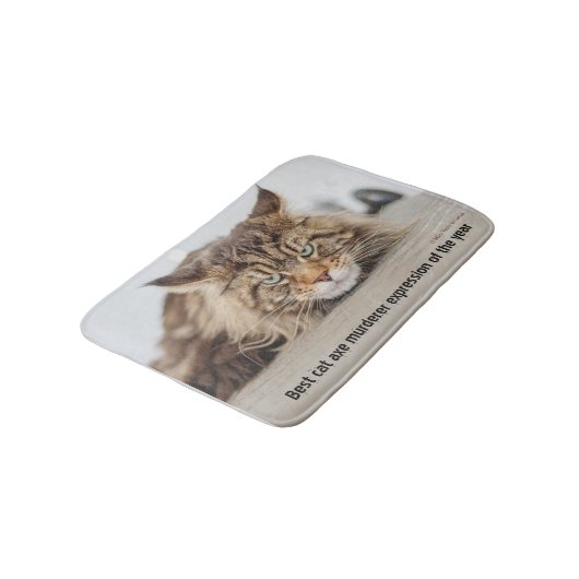 Ausdruck des besten Katzenax-Mörders Badematte (Schrägansicht)