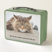 Ausdruck des besten Katzenax-Mörders Metall Brotdose (Rückseite)