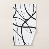 Ausdruck in Schwarz und Weiß Badhandtuch Set (Handtuch)