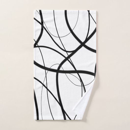 Ausdruck in Schwarz und Weiß Badhandtuch Set (Handtuch)
