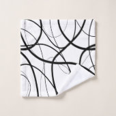 Ausdruck in Schwarz und Weiß Badhandtuch Set (Waschlappen)