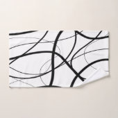 Ausdruck in Schwarz und Weiß Badhandtuch Set (Handtuch)