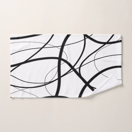 Ausdruck in Schwarz und Weiß Badhandtuch Set (Handtuch)