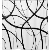 Ausdruck in Schwarz und Weiß Duschvorhang (Vorderseite)