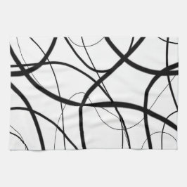 Ausdruck in Schwarz und Weiß Geschirrtuch