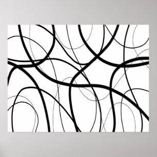 Ausdruck in Schwarz und Weiß Poster