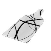 Ausdruck in Schwarz und Weiß Schneidebrett (Ecke)