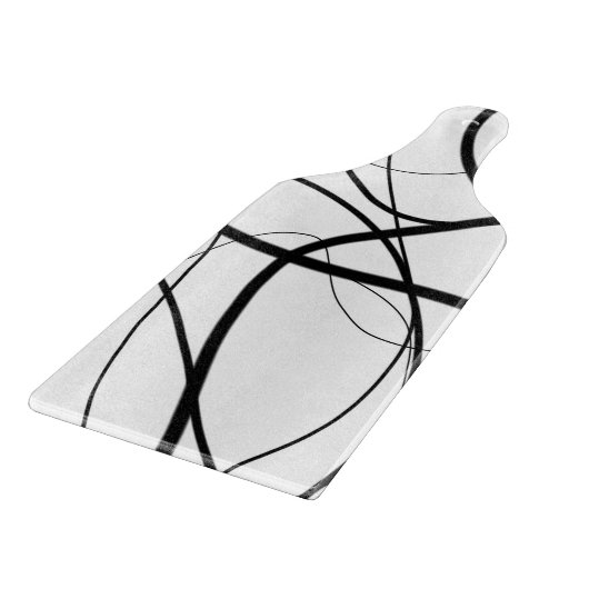 Ausdruck in Schwarz und Weiß Schneidebrett (Ecke)