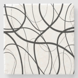 Ausdruck in Schwarz und Weiß Steinuntersetzer