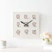 Ausdruck Quadratische Wanduhr (Zuhause)