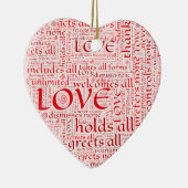 Ausdrücke der unbedingten Liebe in der Wortkunst Keramikornament (Rechts)