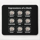 Ausdrücke von einer langsamen und blauen Faulheit Mousepad (Vorne)