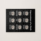 Ausdrücke von einer langsamen und blauen Faulheit Puzzle (Horizontal)