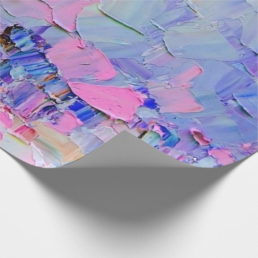 Ausdrückend geprägte Farbe auf der Leinwand, erste Geschenkpapier (Ecke)