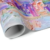 Ausdrückend geprägte Farbe auf der Leinwand, erste Geschenkpapier (Rolleneckpunkt)