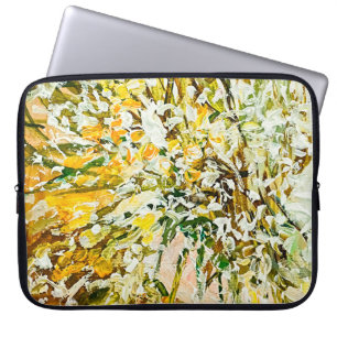 Ausdrückend geprägte Farbe auf der Leinwand, erste Laptopschutzhülle