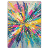 Ausdrückliche, abstrakte, bunte Posterdekor Klemmbrett (Rückseite)