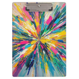 Ausdrückliche, abstrakte, bunte Posterdekor Klemmbrett