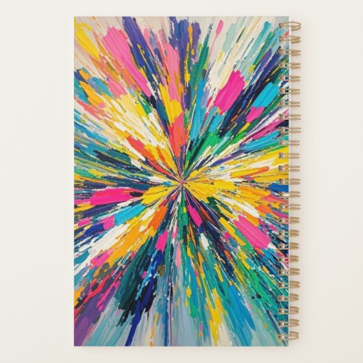 Ausdrückliche, abstrakte, bunte Posterdekor Planer (Rückseite)