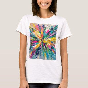 Ausdrückliche, abstrakte, bunte Posterdekor T-Shirt