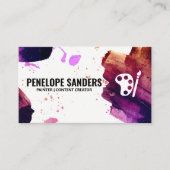 Ausdrückliche Farbe gebürstet | Künstlerin Visitenkarte (Vorderseite)