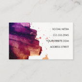 Ausdrückliche Farbe gebürstet | Paint Brush Visitenkarte (Rückseite)