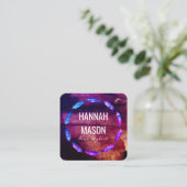 Ausdrückliche Farbe / Verzierung der Feder Quadratische Visitenkarte (Stehend Vorderseite)