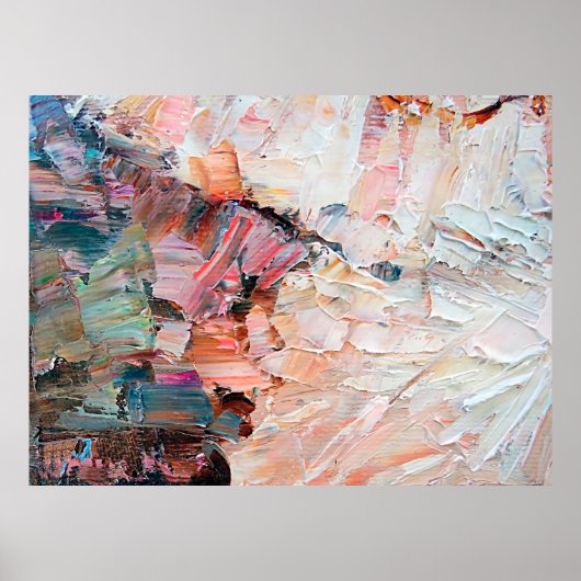 Ausdrückliche, pastellfarbene Ölfarben und Reliefs Poster (Vorne)