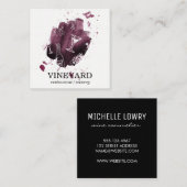 Ausdrückliche Pinselstriche / Weinmuster Quadratische Visitenkarte (Vorne/Hinten)