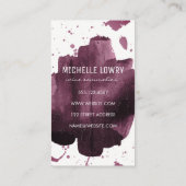 Ausdrückliche Pinseltextur / Weinglas Visitenkarte (Rückseite)