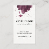 Ausdrückliche Pinseltextur / Weinglas Visitenkarte (Rückseite)