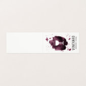 Ausdrückliche Pinseltextur / Weinglas Visitenkarten (Außenseite Aufgefaltet)