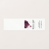 Ausdrückliche Pinseltextur / Weinglas Visitenkarten (Innenseite Aufgefaltet)