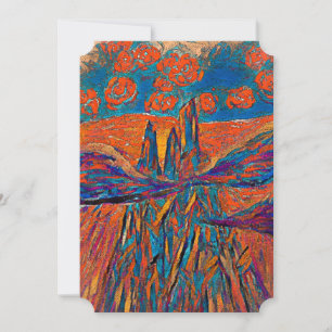 Ausdrückliche Rose im Himmel Feiertagskarte