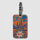 Ausdrückliche Rose im Himmel Gepäckanhänger (Vorderseite Vertikal)