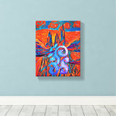 Ausdrückliche Rose im Himmel Leinwanddruck (Insitu (Holzboden))