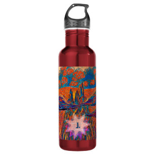 Ausdrückliche Rose im Himmel mit einem Brief Edelstahlflasche