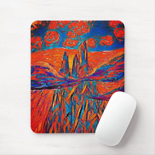 Ausdrückliche Rose im Himmel Mousepad (Mit Mouse)