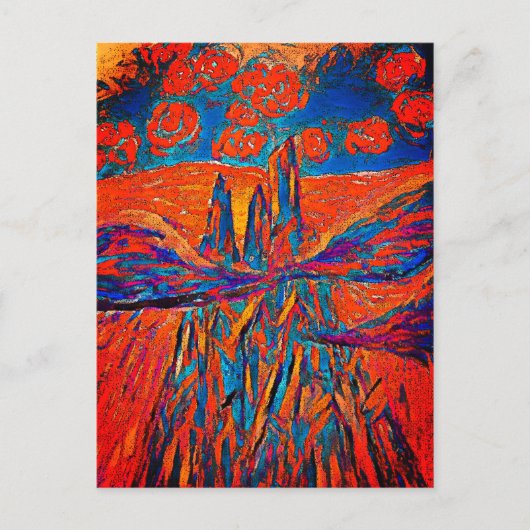 Ausdrückliche Rose im Himmel Postkarte (Vorderseite)