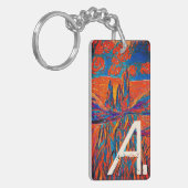 Ausdrückliche Rose in Sky und Monogram Schlüsselanhänger (Vorderseite links)