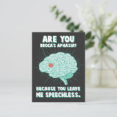 Ausdrucksfähiges Aphasie Psychologie Sprachbehinde Postkarte (Stehend Vorderseite)