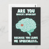 Ausdrucksfähiges Aphasie Psychologie Sprachbehinde Postkarte (Vorne/Hinten)