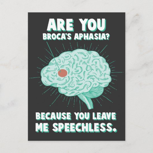 Ausdrucksfähiges Aphasie Psychologie Sprachbehinde Postkarte (Vorderseite)