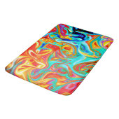 Ausdrucksfähiges Muster für farbige Abstraktionen Badematte (Schrägansicht)
