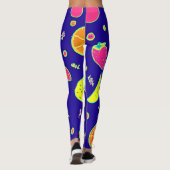 Ausdrucksfähiges Neon Fruit Artistry Pattern Leggings (Rückseite)