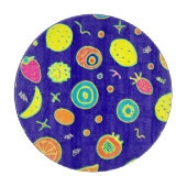 Ausdrucksfähiges Neon Fruit Artistry Pattern Schneidebrett (Vorderseite)